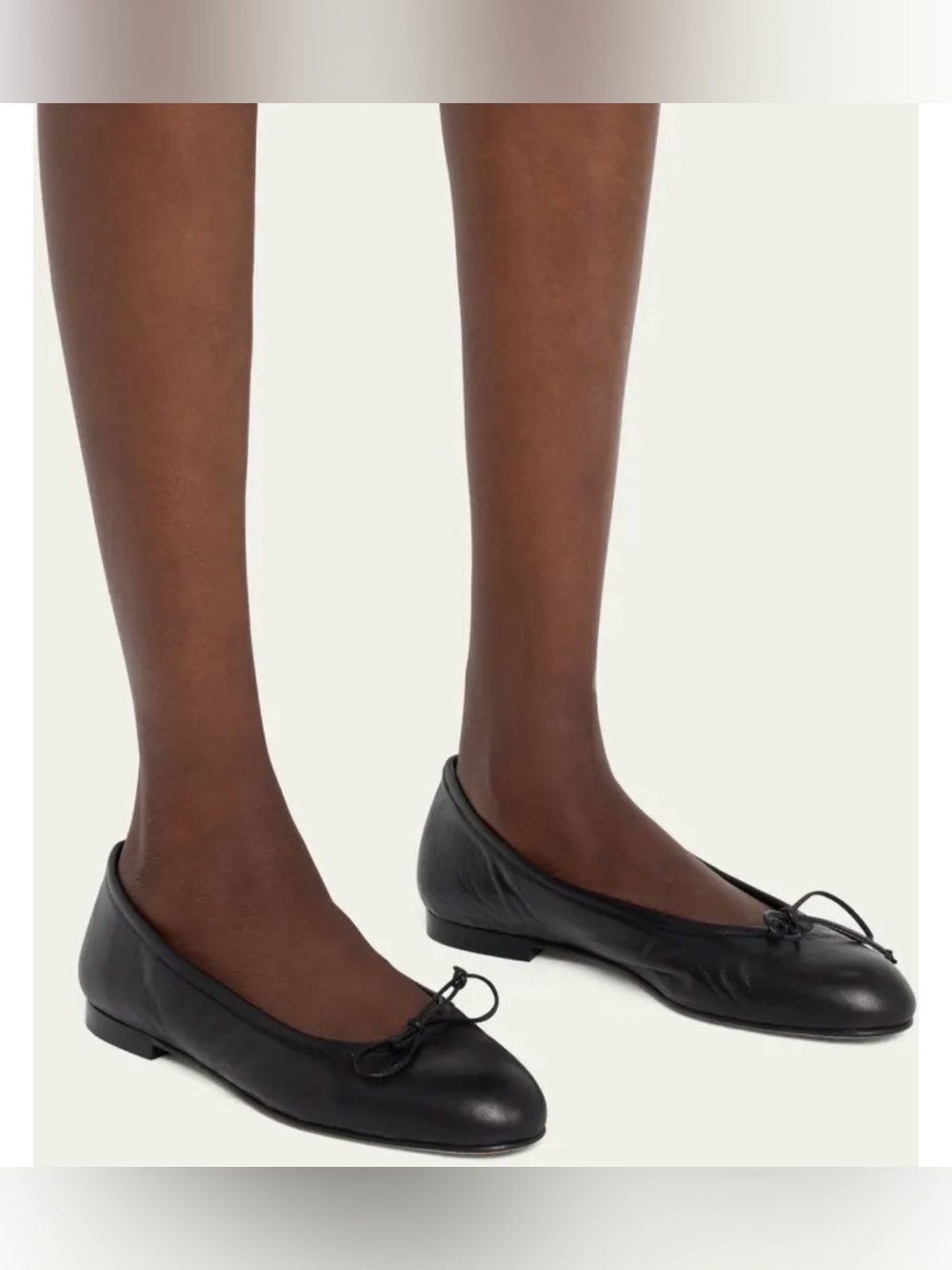 Manolo Blahnik Veralli Leather Bow Ballerina Flats size 38